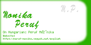 monika peruf business card